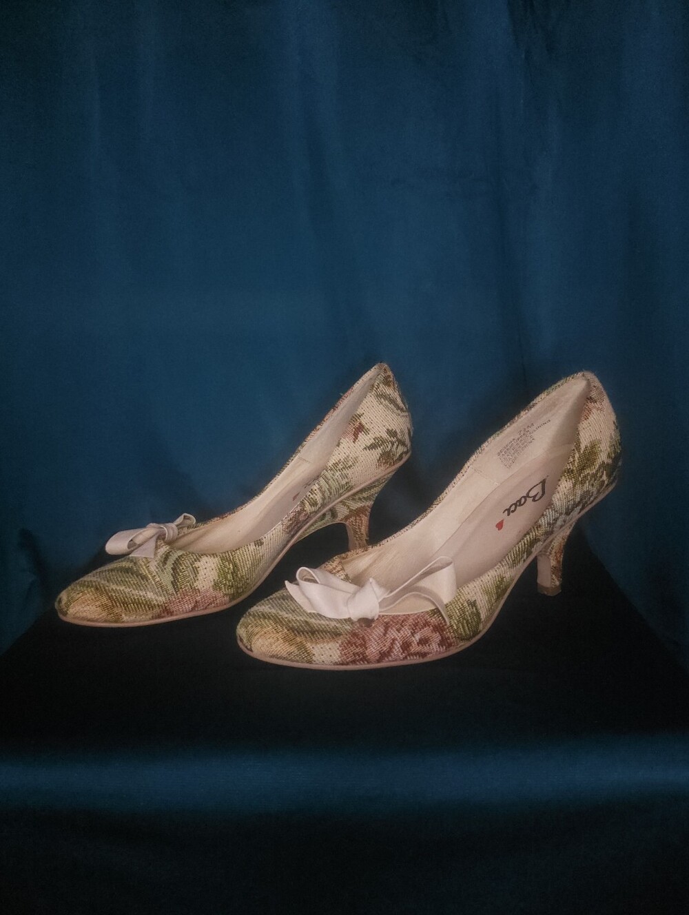 Floral Embroidered Heels